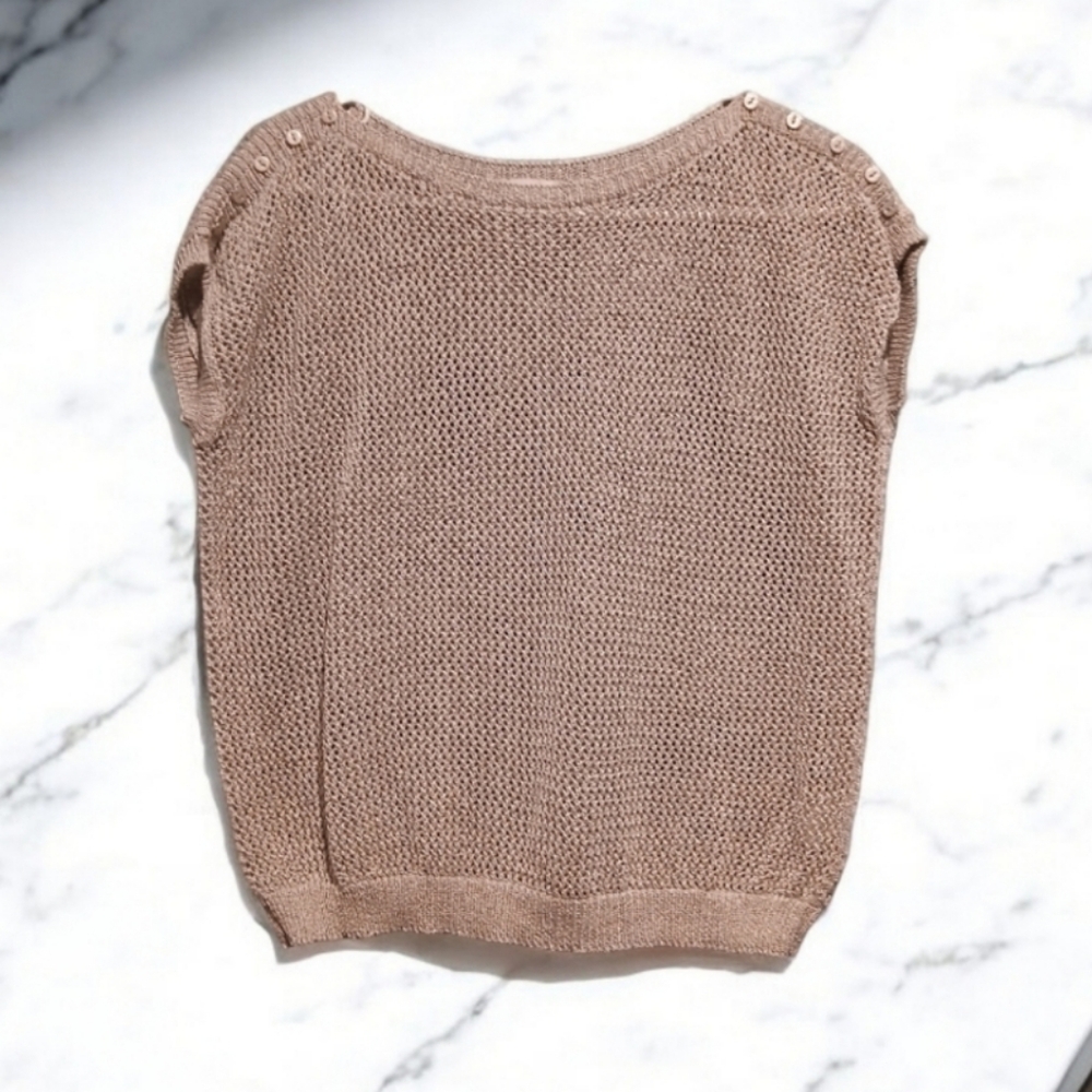 Poles  Grey Knit Sweater Shirt Blouse Womans size Medium
